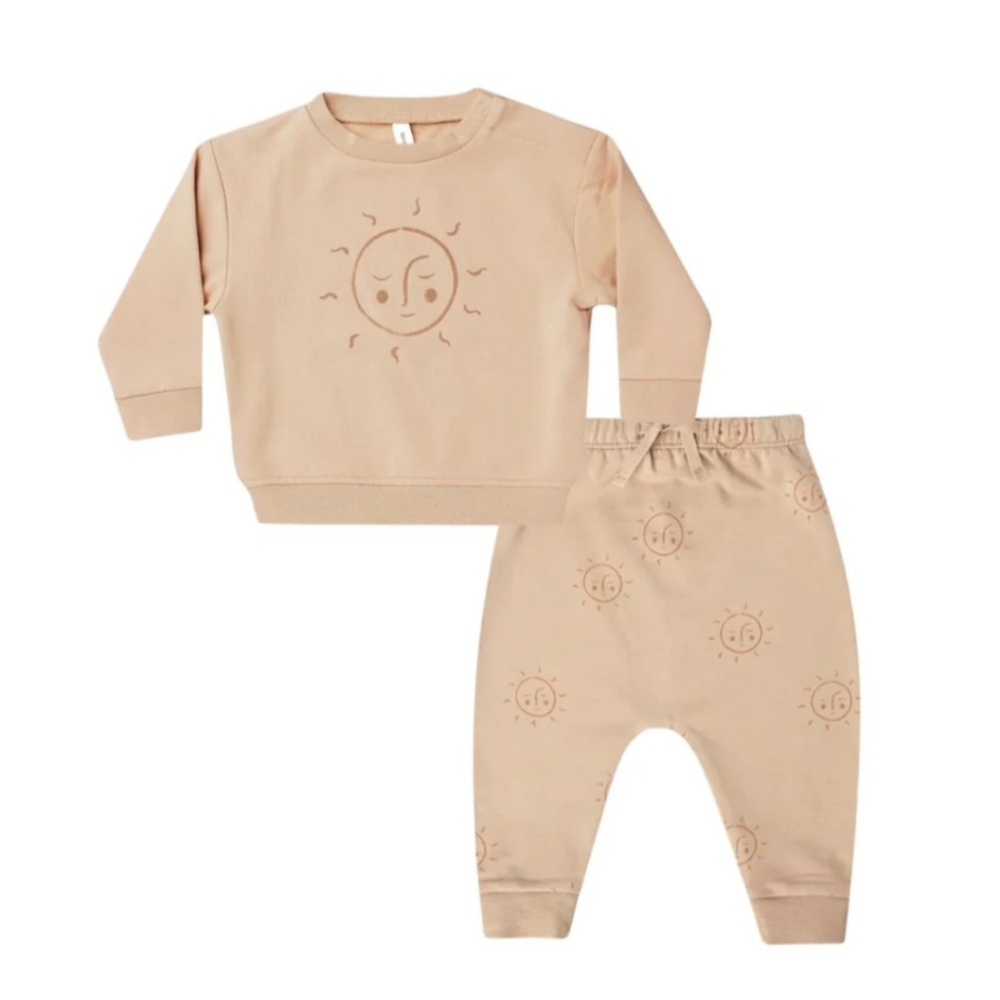 Quincy Mae Matching Set Sun Print